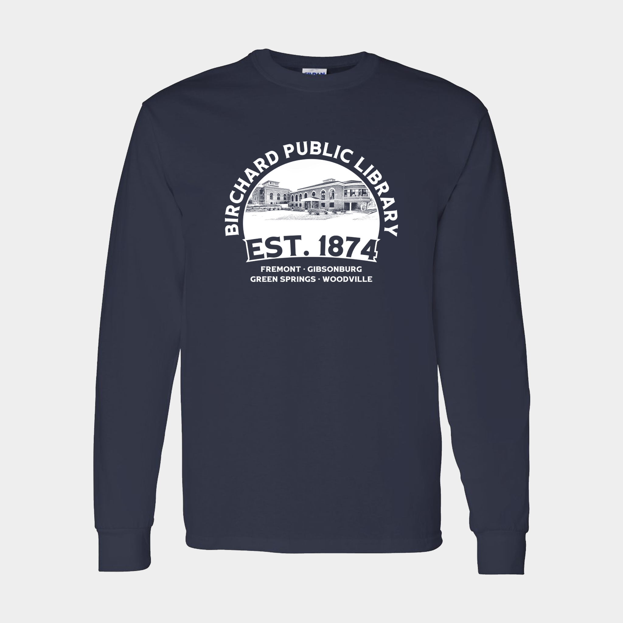 Birchard Public Library - Long Sleeve Tee (Navy)